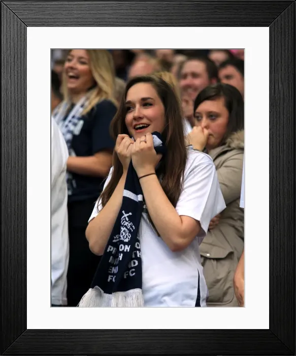 Framed Print : Preston North End fans in the stands Framed Print : Preston North End fans in the stands
