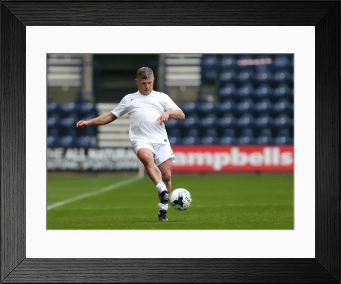 Framed Print : During the Charity Football match at Deepdale Preston on Sunday 1st May 2016