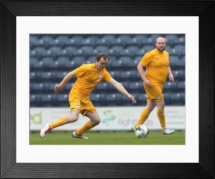 Framed Print : During the Charity Football match at Deepdale Preston on Sunday 1st May 2016