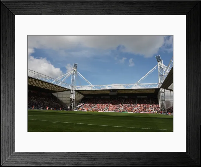 Framed Print : Championship Clash: Preston North End vs Blackpool at Deepdale (2009) - Football Action and Stadium View Framed Print : Championship Clash: Preston North End vs Blackpool at Deepdale (2009) - Football Action and Stadium View