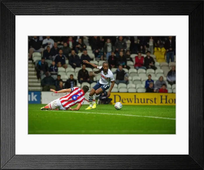 Framed Print : Preston North End Football Club Preston North End v Stoke City SkyBet Championship match at Deepdale