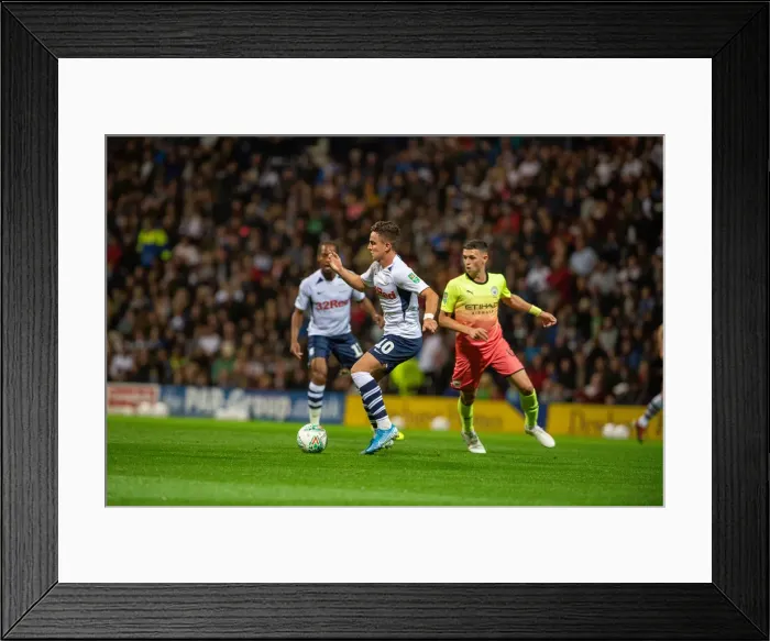 Framed Print : Preston North End Football Club Preston North End v Manchester City Carabao Cup Third Round match at Deepdale Framed Print : Preston North End Football Club Preston North End v Manchester City Carabao Cup Third Round match at Deepdale