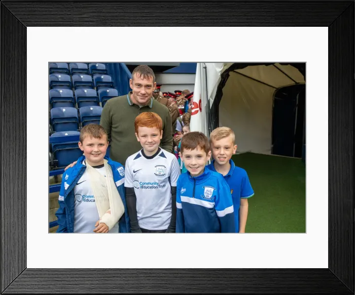 Framed Print : Preston North End Football Club Preston North End v Blackburn Rovers SkyBet Championship match at Deepdale