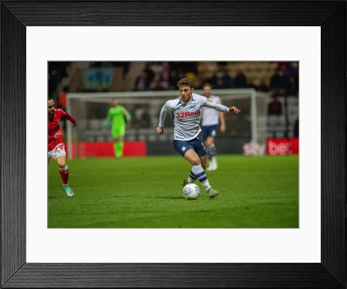 Framed Print : Preston North End Football Club Preston North End v Charlton Athletic SkyBet Championship match at Deepdale