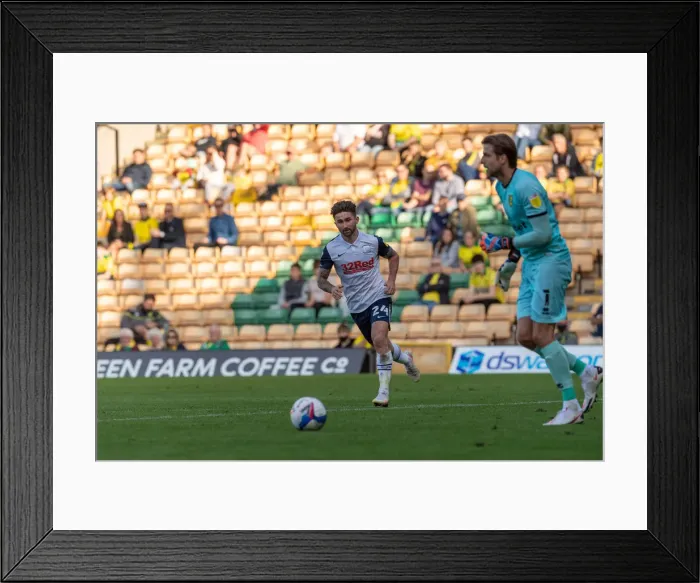 Framed Print : Preston North End Football Club Norwich City v Preston North End SkyBet Championship match at Carrow Road Framed Print : Preston North End Football Club Norwich City v Preston North End SkyBet Championship match at Carrow Road