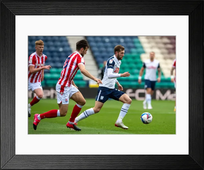 Framed Print : Preston North End Football Club Preston North End v Stoke City SkyBet Championship match at Deepdale Framed Print : Preston North End Football Club Preston North End v Stoke City SkyBet Championship match at Deepdale