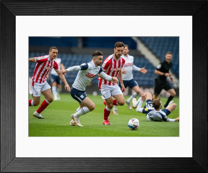 Framed Print : Preston North End Football Club Preston North End v Stoke City SkyBet Championship match at Deepdale Framed Print : Preston North End Football Club Preston North End v Stoke City SkyBet Championship match at Deepdale