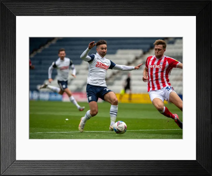 Framed Print : Preston North End Football Club Preston North End v Stoke City SkyBet Championship match at Deepdale Framed Print : Preston North End Football Club Preston North End v Stoke City SkyBet Championship match at Deepdale