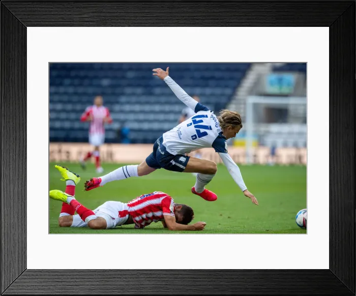 Framed Print : Preston North End Football Club Preston North End v Stoke City SkyBet Championship match at Deepdale Framed Print : Preston North End Football Club Preston North End v Stoke City SkyBet Championship match at Deepdale