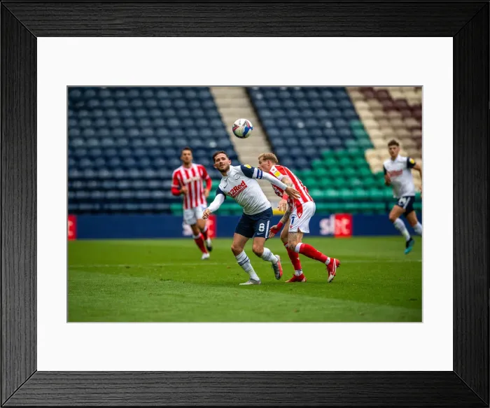 Framed Print : Preston North End Football Club Preston North End v Stoke City SkyBet Championship match at Deepdale Framed Print : Preston North End Football Club Preston North End v Stoke City SkyBet Championship match at Deepdale
