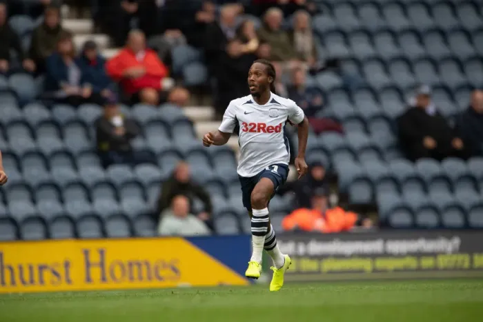 Framed Print : Action-Packed Performance: Daniel Johnson Shines in Preston North End's Victory over Wigan Athletic (August 10, 2019)