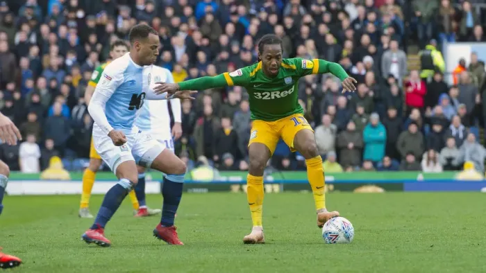 Framed Print : Daniel Johnson's Brace: Preston North End Triumph Over Blackburn Rovers in SkyBet Championship Clash (09 / 03 / 2019)