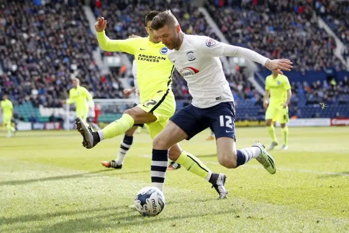 Framed Print : Gallagher vs Knockaert: Intense Rivalry in Preston North End vs Brighton & Hove Albion Championship Clash Framed Print : Gallagher vs Knockaert: Intense Rivalry in Preston North End vs Brighton & Hove Albion Championship Clash