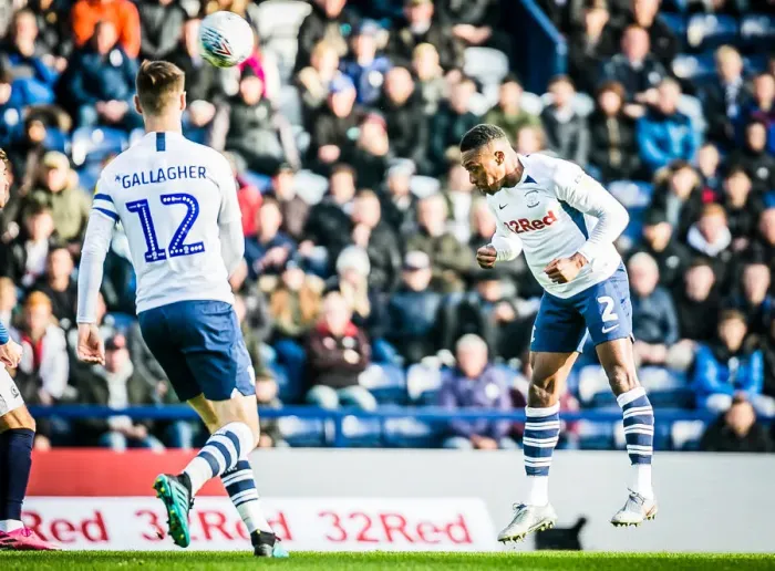 Framed Print : PB, PNE v Blackburn, (20) - Darnell Fisher