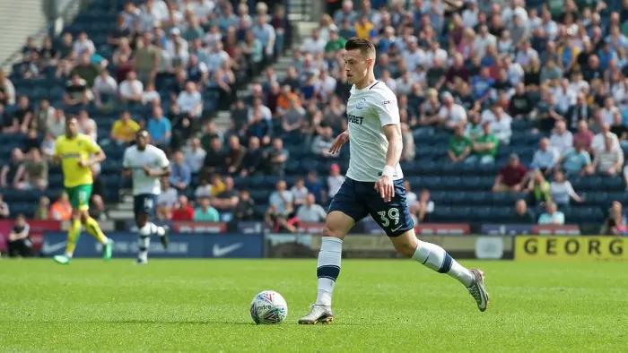 Framed Print : PNE v Norwich Billy Bodin (1)