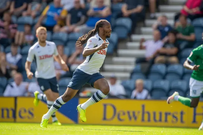 Framed Print : Preston North End vs Sheffield Wednesday: Daniel Johnson in Action, SkyBet Championship, Deepdale