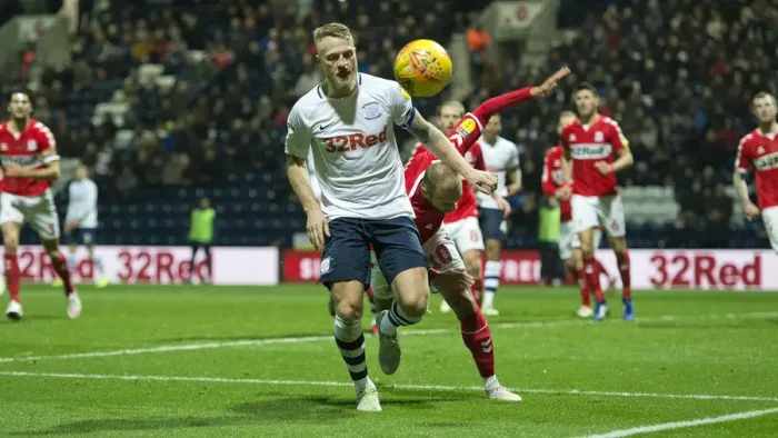 Framed Print : Tom Clarke Against Middlesbrough