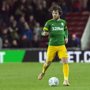 Ben Pearson Scores for Preston North End in SkyBet Championship Showdown at Middlesbrough's The Riverside (13/03/2019) Ben Pearson Scores for Preston North End in SkyBet Championship Showdown at Middlesbrough's The Riverside (13/03/2019)
