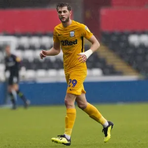DK, Swansea v PNE Tom Barkhuizen Yellow kit (1)