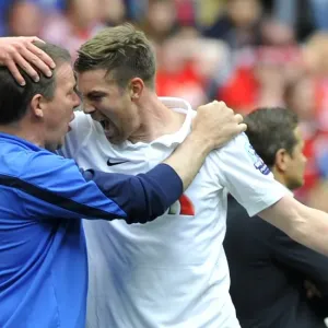 Paul Huntington's Double: Preston North End's Play-Off Final Victory Celebration vs Swindon Town at Wembley Stadium Paul Huntington's Double: Preston North End's Play-Off Final Victory Celebration vs Swindon Town at Wembley Stadium