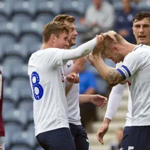 PNE v West Ham United Ryan Ledson, Tom Clarke, Tom Barkhuizen and Josh Earl, Home Kit PNE v West Ham United Ryan Ledson, Tom Clarke, Tom Barkhuizen and Josh Earl, Home Kit