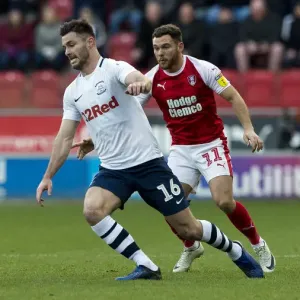 Preston North End's Andrew Hughes in Action Against Rotherham United at Deepdale, Sky Bet Championship, 1st January 2019