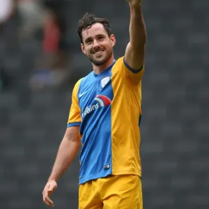 Preston North End's Greg Cunningham Celebrates with Fans after Sky Bet Championship Victory over Milton Keynes Dons Preston North End's Greg Cunningham Celebrates with Fans after Sky Bet Championship Victory over Milton Keynes Dons