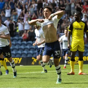 Triple Thrill: Callum Robinson's Epic Celebration After Scoring the Decisive Goal for Preston North End Against Burton Albion (May 6, 2018) Triple Thrill: Callum Robinson's Epic Celebration After Scoring the Decisive Goal for Preston North End Against Burton Albion (May 6, 2018)