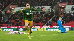 Celebration Prints: Brad Potts Thrilling Goal: Preston North End Stuns Stoke City in SkyBet Championship (26th January 2019)