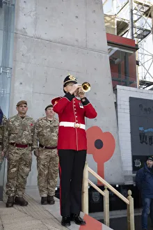 Remembrance Prints: Bugler Performs The Last Post At Deepdale