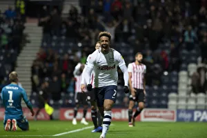 PNE V Brentford, Wednesday 24th October 2018 Prints: Callum Robinson Celebrates His Goal Against Brentford