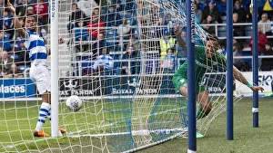 QPR V PNE, Saturday 14th April 2018 Prints: Callum Robinson Hits The Back Of The Net (Literally)