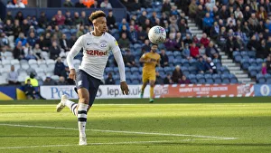 PNE V Wigan Athletic, Saturday 6th October 2018 Prints: Callum Robinson Keeps His Eyes on The Ball At Deepdale