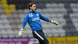 Prints of DK, PNE v Middlesbrough Training Top Chris Maxwell (4) Carabao Cup Prints: Chris Maxwell Warming Up