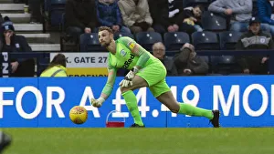 PNE V Hull City, Wednesday 26th December 2018 Prints: Declan Rudd Distributes The Ball At Deepdale