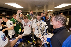 Dressing Room Celebrations: PNE Play-Off Final, Wembley 24 / 05 / 15 dressing room celebrations pne play off final