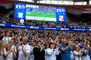 Play-Off Final V Swindon, 24th May 2015, Wembley Stadium Prints: Electric Atmosphere: Preston North End FC Fans Unyielding Support in Sky Bet League One Play-Off Final vs Swindon Town