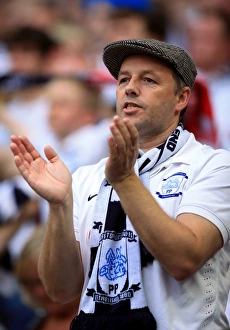 Play-Off Final V Swindon, 24th May 2015, Wembley Stadium Prints: Electric Atmosphere: Preston North End FC Fans Unyielding Support in Sky Bet League One Play-Off Final vs Swindon Town