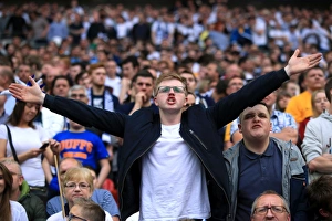 Play-Off Final V Swindon, 24th May 2015, Wembley Stadium Prints: Electric Atmosphere: Preston North End FC Fans Unyielding Support in Sky Bet League One Play-Off Final vs Swindon Town