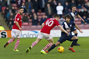 Barnsley V PNE, Saturday 4th February 2017 Prints: Fight for Victory: Preston North End vs Barnsley, 4th February 2017 - 2016/17 Season