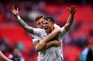 Jordan Hugill Embraces Joe Garner, Play Off Final 2015 Celebrations
