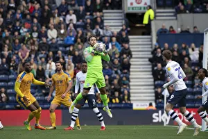 PNE V Wigan Athletic, Saturday 6th October 2018 Prints: Maxwell's Marvelous Save: Preston North End's Goalkeeper Shines Against Wigan Athletic (PNE vs Wigan Athletic)