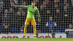 Championship Prints: Paul Gallagher In Goal At Ipswich Town