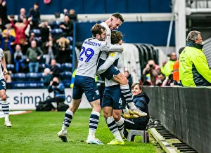 PB, PNE v Barnsley (60) - Ben Pearson, Alan Browne and Tom Barkhuizen Goal Celebration