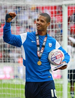 PNEs Jermaine Beckford Celebrates Winning Promotion