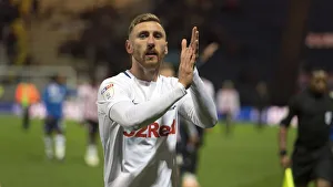 PNE V Brentford, Wednesday 24th October 2018 Prints: PNEs Louis Moult Applauds Fans For Their Support