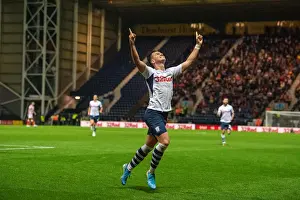 Preston North End's Josh Harrop Celebrates Goal Against Stoke City in SkyBet Championship (August 21, 2019)