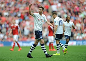 preston north ends paul huntington celebrates
