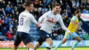 PNE V Rotherham United, Saturday 27th October 2018 Prints: Preston North Ends Tom Barkuizen celebrates scoring his sides first goal
