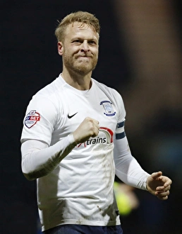 Goal Celebration Prints: Preston North End's Tom Clarke Celebrates Championship Win Against Charlton Athletic